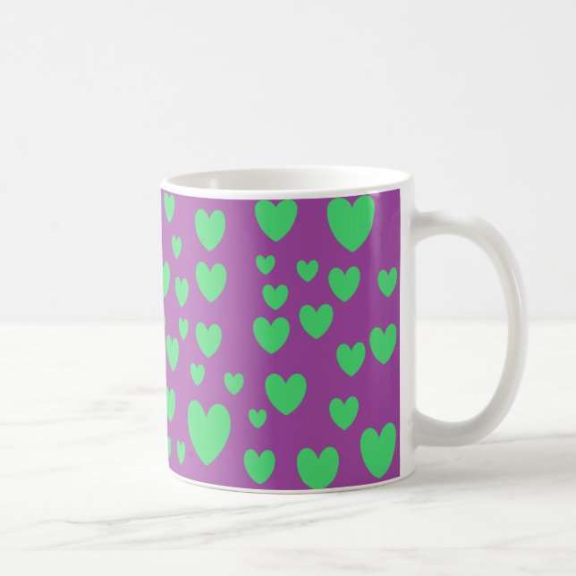 Tasse coeurs verts (Droite)