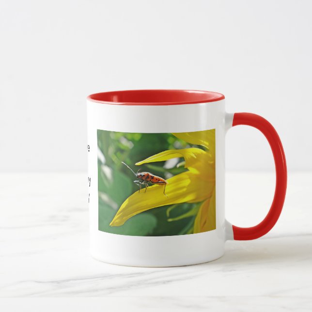 Tasse coléoptère rouge sur tournesol (Droite)