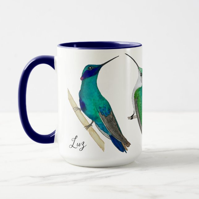 Tasse Colibris Personnalisée (Gauche)