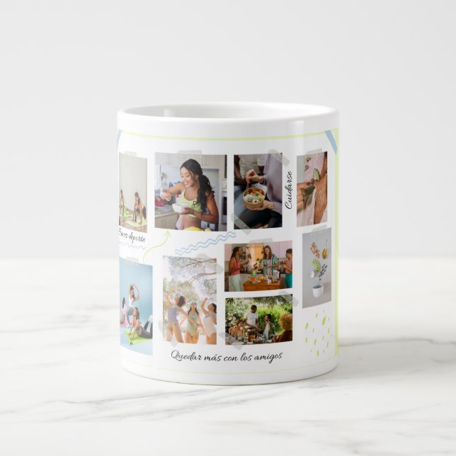 Tasse Collage Amis | Tasse de Mémoire Personnalisé (Devant)