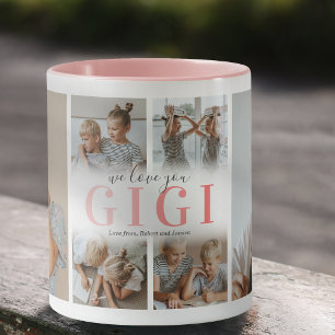 Tasse Collage Photo 'Nous t'aimons Gigi'