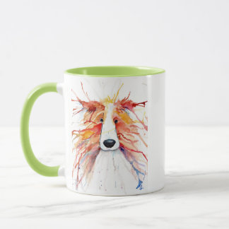 Tasse collie raugh rouge fantaisiste