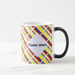 Tasse Colombienne Drapeau Tuile Noir Personnalisé