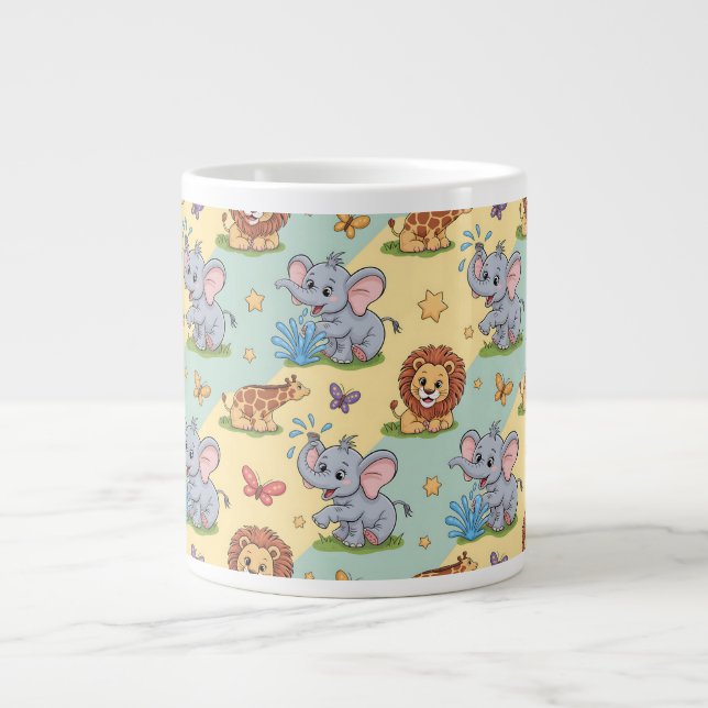 Tasse colorée avec des illustrations d'animaux lud (Devant)