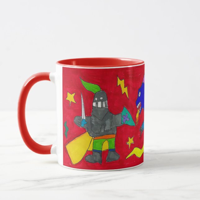 Tasse colorée "Chevaliers en armure brillante" (Gauche)
