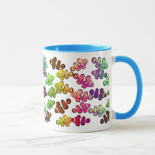 Tasse colorée de Clownfish de récif coralien