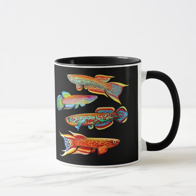 Tasse colorée de Killifishes (Droite)