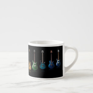 Tasse colorée de mélomane de joueur de guitare