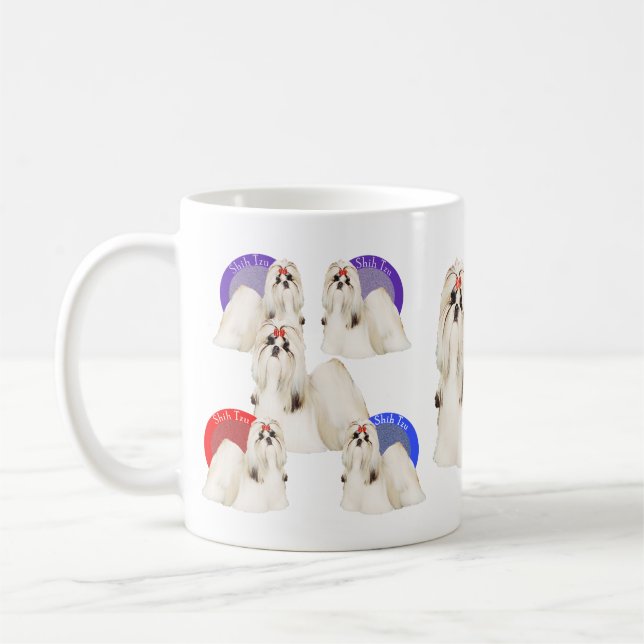 Tasse colorée de Shih Tzu (Gauche)