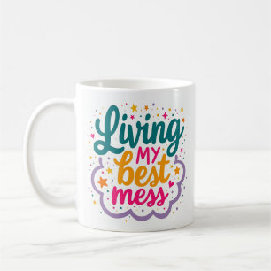 Tasse colorée « J'assume mon bazar »