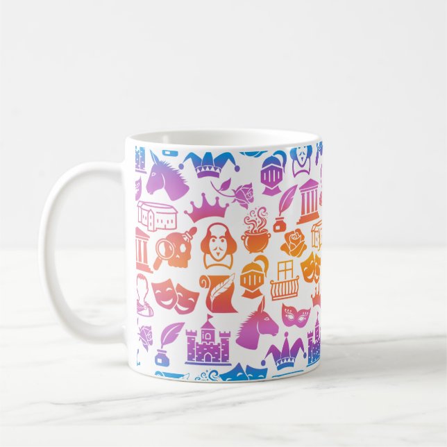 Tasse colorée pour l'amoureux de Shakespeare (Gauche)