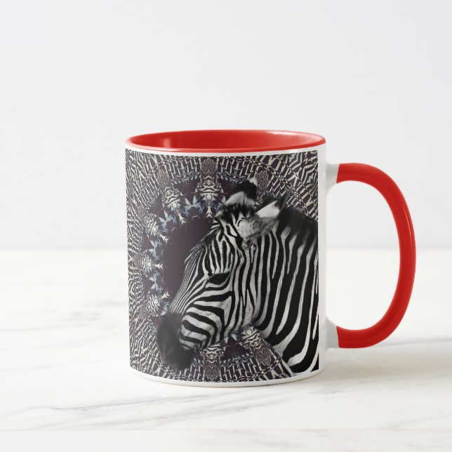 Tasse combinée rouge d'art de zèbre (Droite)