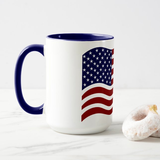 Tasse combo avec marque de drapeau personnalisé US (Avec donut)