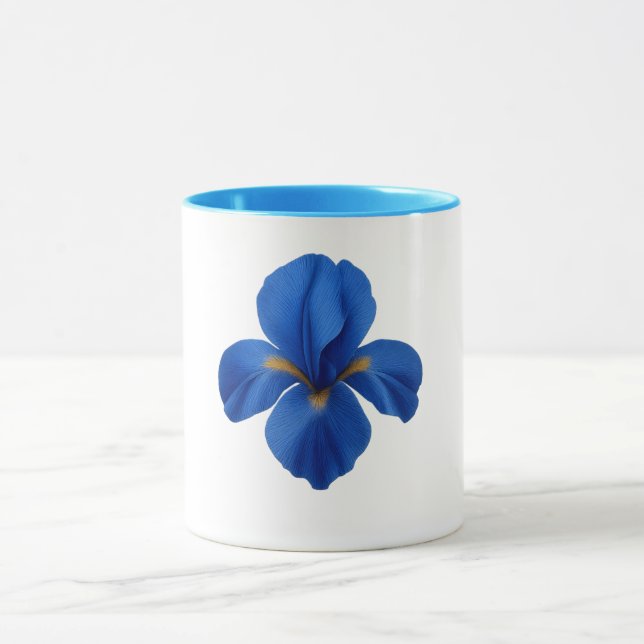Tasse Combo Bleue - Fleur d'Iris (Centre)