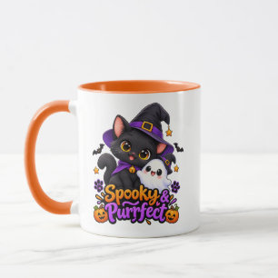 Tasse Combo Chat Noir Halloween Épouvantable et Pa
