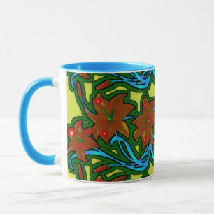 tasse combo colorée, tasse de design numérique 3D,