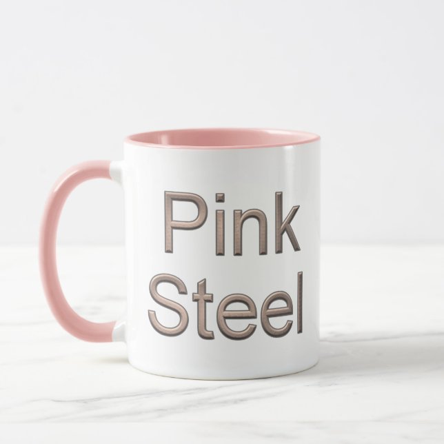 Tasse combo en acier rose (Gauche)