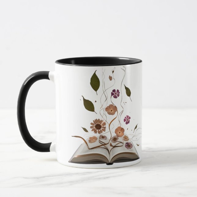 Tasse Combo Fantaisiste Livre – Chat esthétique (Gauche)