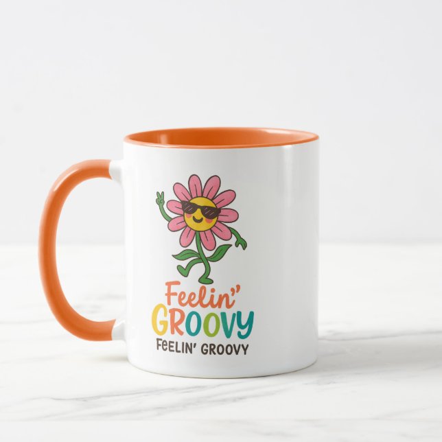 Tasse Combo Fleur Rétro 'Feelin’ Groovy' (Gauche)
