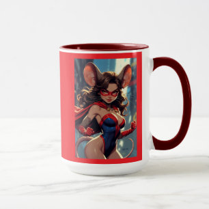 Tasse combo main gauche rouge SuperMouse Femme