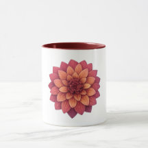 Tasse Combo Marron - Fleur de Dahlia