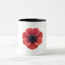Tasse combo noir - Fleur d'anémone