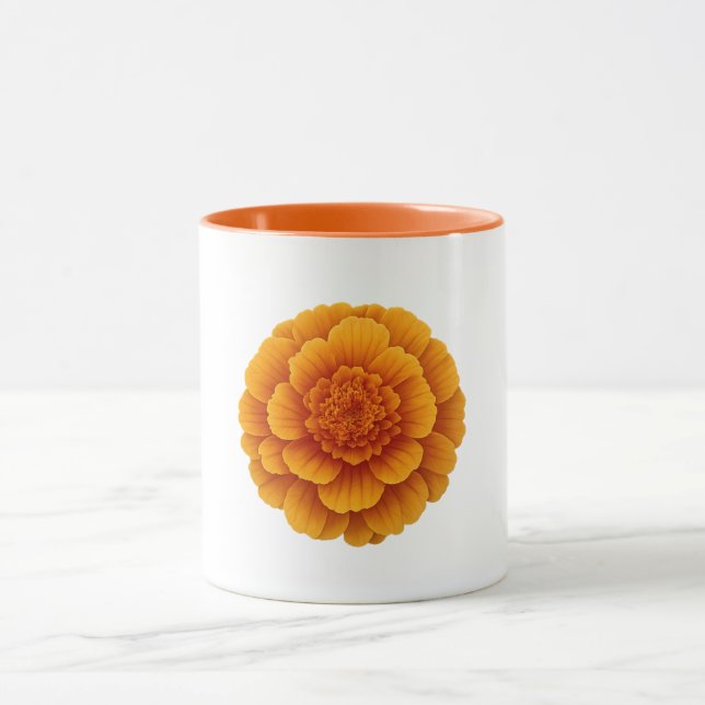 Tasse Combo Orange - Fleur de Tagète (Centre)
