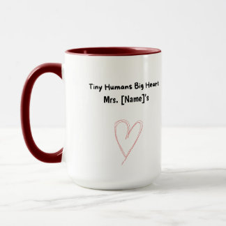 Tasse Combo Personnalisée Grand Cœur Enseignant de