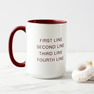 Tasse Combo Personnalisée Marron 15 oz Texte Perso