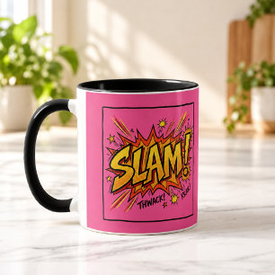 Tasse Combo Rose Chaude Noir SLAM Pop Art