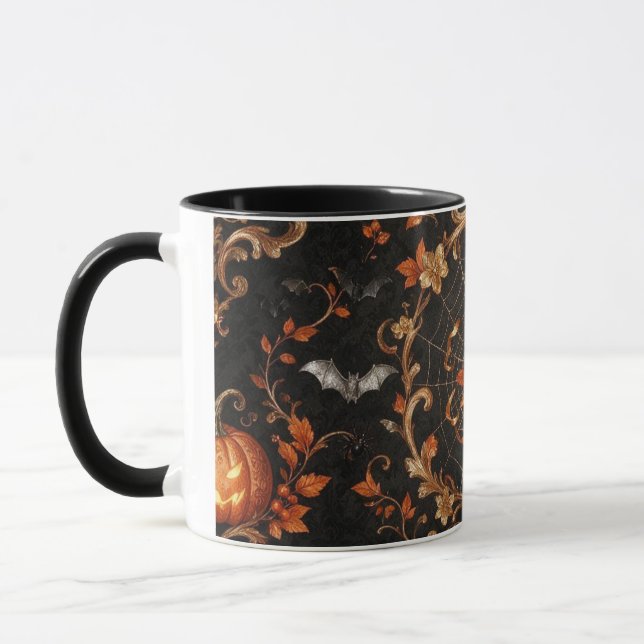 Tasse Combo Rose Orange Gothique  (Gauche)