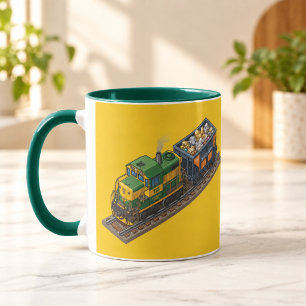 Tasse Combo Train de Mine Chasseur Vert Ore Expres