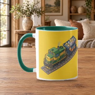 Tasse Combo Train de Mine Chasseur Vert Ore Expres