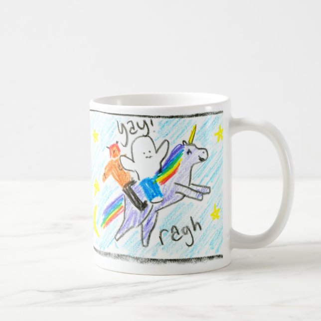 Tasse comique de Jared - licorne de l'espace (Droite)