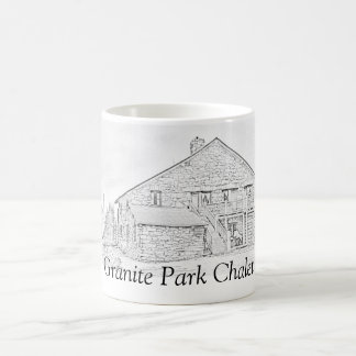 Tasse commémorative de chalet de parc de granit
