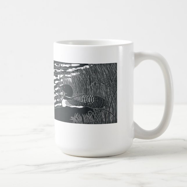 Tasse commune de Linocut de dingue (Droite)