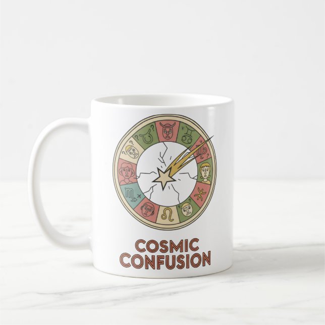 Tasse Confusion Cosmique – Cadeau d'astrologie drô (Gauche)