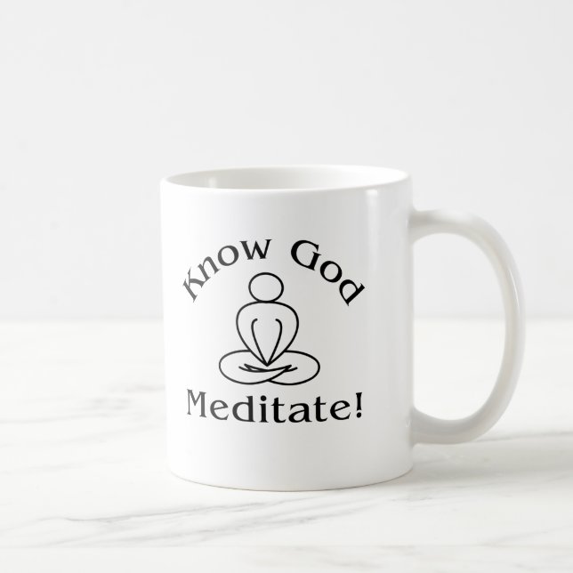 Tasse - connaissez Dieu, méditent (Droite)