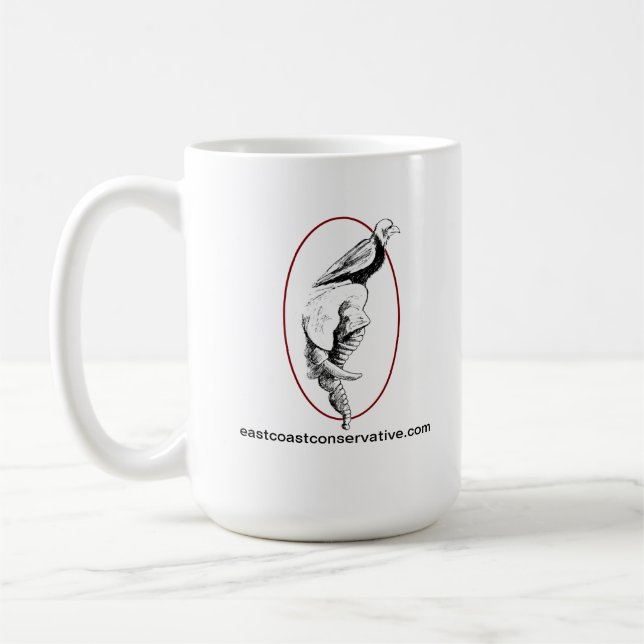Tasse conservatrice 15oz de logo de Podcast de (Gauche)