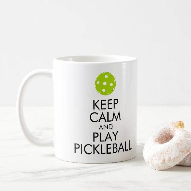 Tasse "CONSERVEZ de CALME ET de JEU PICKLEBALL" (Avec donut)