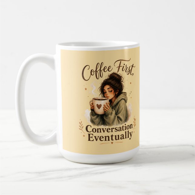 Tasse Conversation Éventuelle Café D'abord Fi (Gauche)