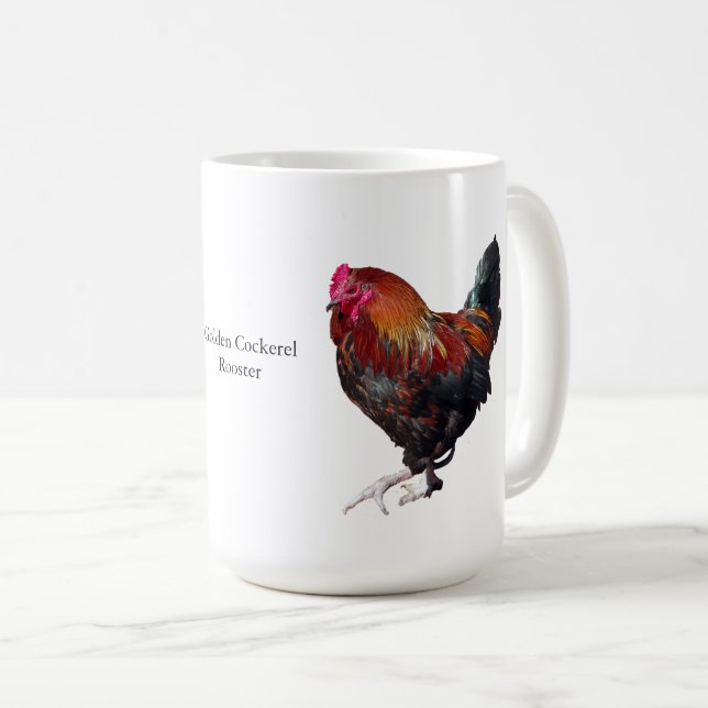 Tasse Coq Cockerel Doré (Devant droit)