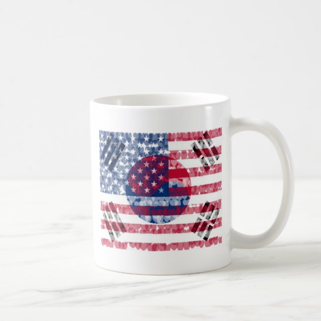 Tasse Coréen-Américaine de drapeau (Droite)