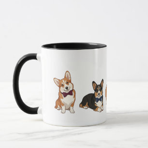 Tasse Corgi élégant nœud papillon Pembroke Welsh D