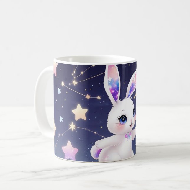 Tasse Cosmic Bunny – Lapin Céleste (Devant gauche)