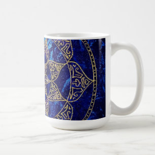 Tasse cosmique de mandala de Lotus bleu