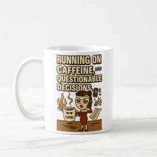 Tasse Courir sur Caféine et Chaos