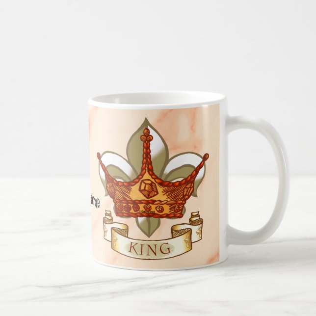 Tasse Couronne Bannière Roi (Droite)