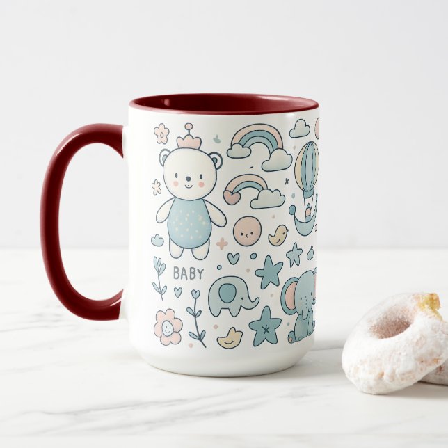 Tasse Couronne Ourson Mignon Bébé (Avec donut)