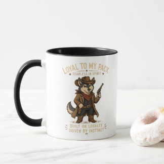 Tasse Cowboy Loup Fidèle à Mon Clan | Esprit Occid